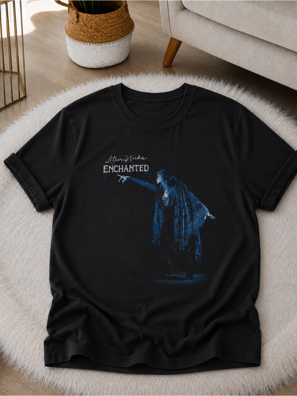 Stevie Nicks Black Enchanted Graphic Tee - Music Unisex Shirt